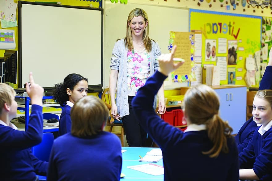 An example of a Primary school classroom which is demonstrating and example of teacher empathy.