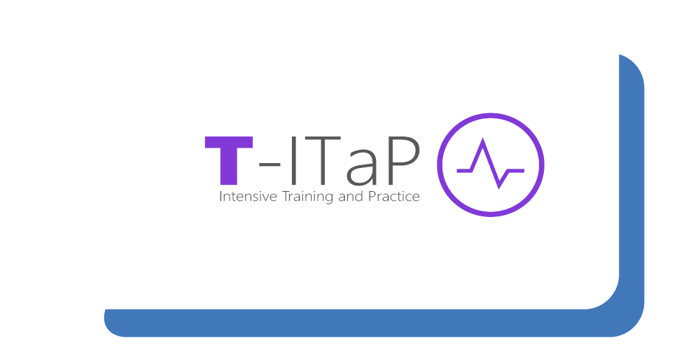 Logo for T-ITaP. T-ITaP is TSP's product of choice for the new Intensive Training and Practice requirement in England's education sector, for all ITT providers. Trainees engage with ‘near world’ scenarios focusing on foundational aspects of the Core Curriculum.