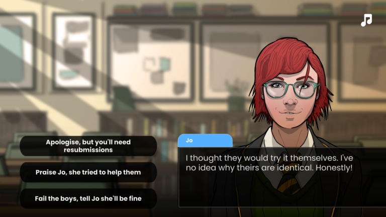 Screenshot from TeachQuest Education Game.